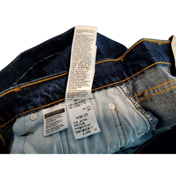 Levis 514 Straight Mens Jeans W28 L30 Dark Blue Denim - Picture 5 of 11